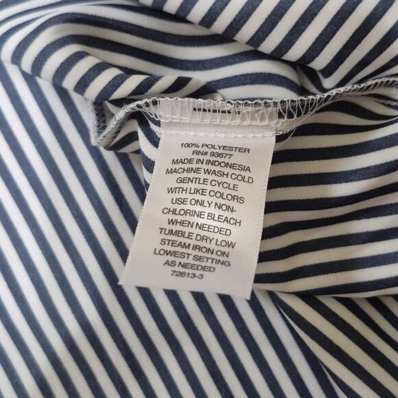 Worthington Womens Size 2X Blouse Lot Of 2 Navy VNeck Striped Mock Neck S/S New - Picture 12 of 15